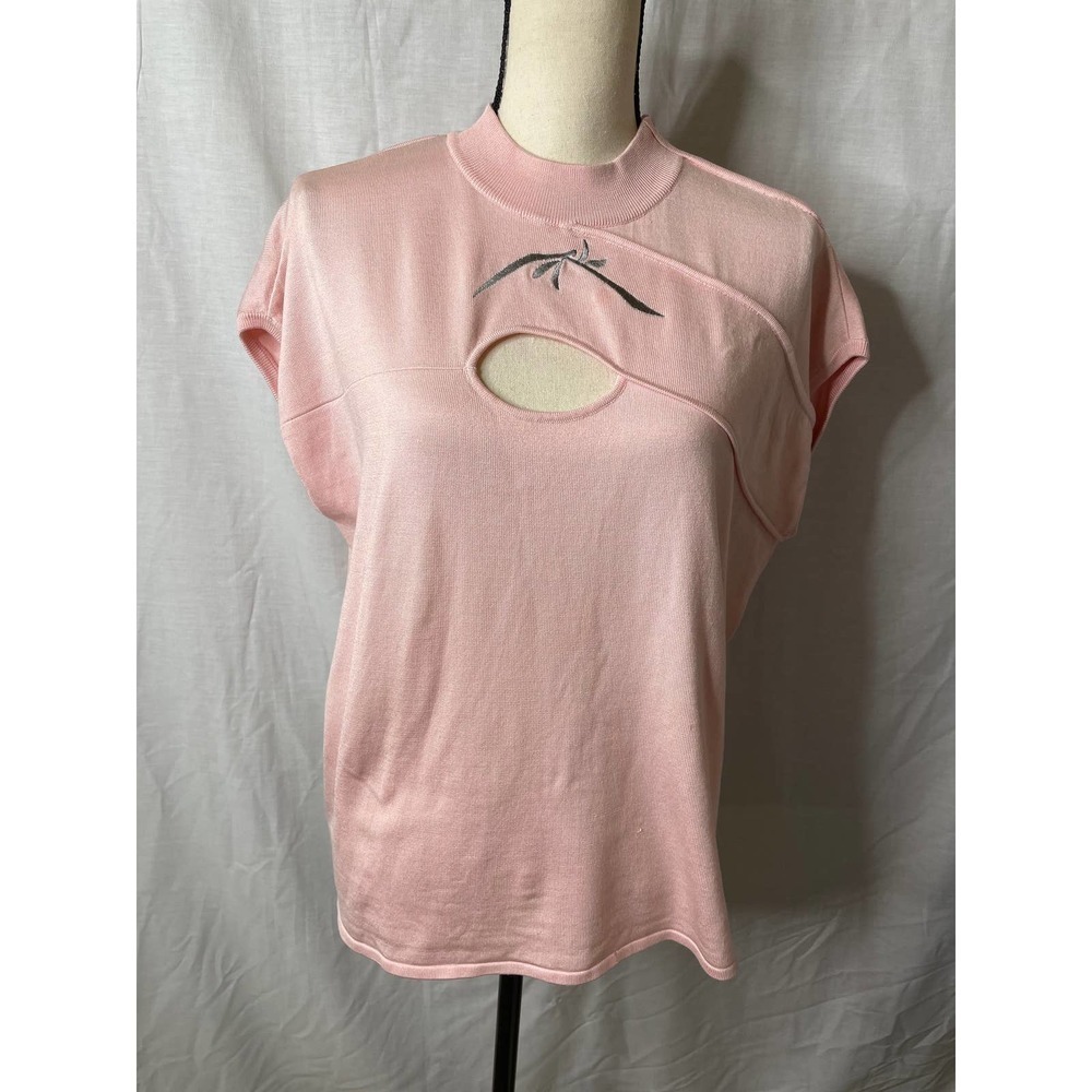 NWT Jamie Sadock Cap Sleeve Pink Top Size XL  *